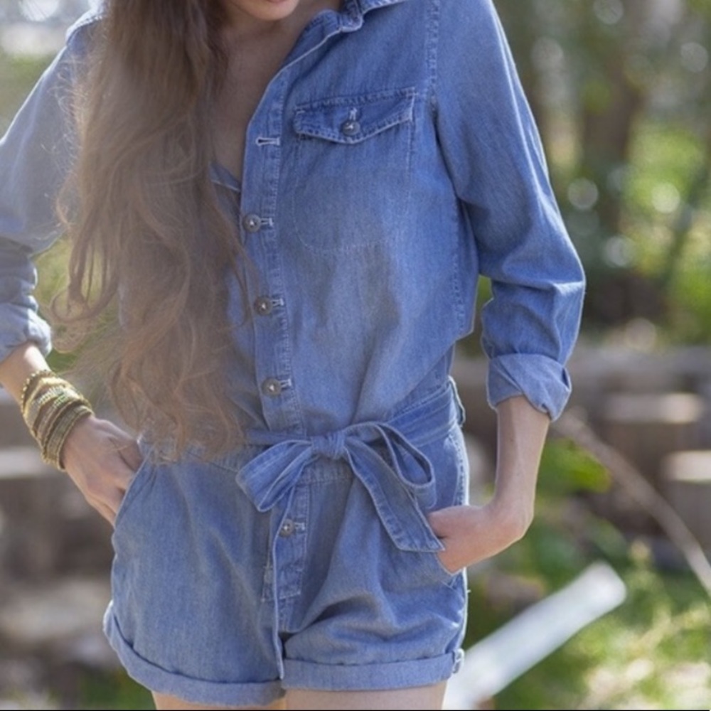 Free People Chambray romper